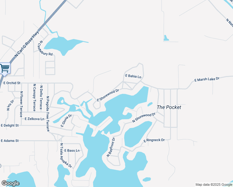 map of restaurants, bars, coffee shops, grocery stores, and more near 4440 East Shorewood Drive in Hernando