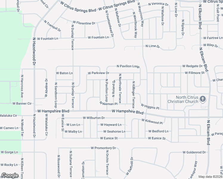 map of restaurants, bars, coffee shops, grocery stores, and more near 6589 North Pavilion Loop in Citrus Springs