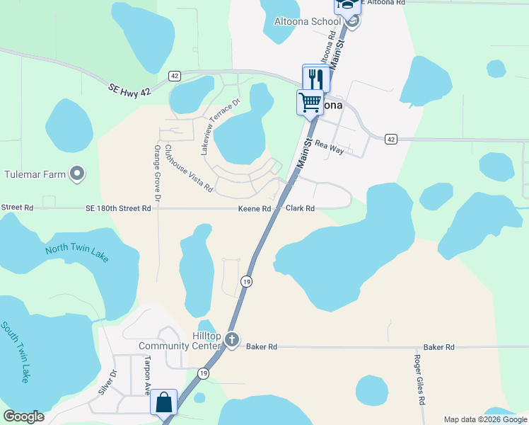 map of restaurants, bars, coffee shops, grocery stores, and more near 18316 Keene Road in Altoona