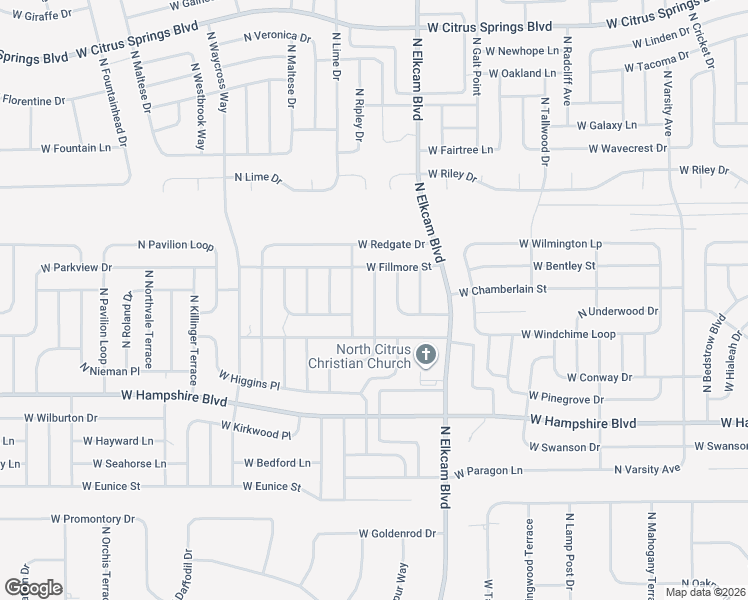 map of restaurants, bars, coffee shops, grocery stores, and more near 6696 North Sand Drive in Citrus Springs