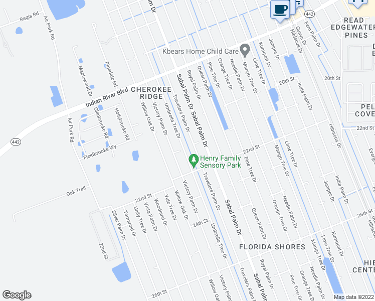 map of restaurants, bars, coffee shops, grocery stores, and more near 2105 Umbrella Tree Drive in Edgewater