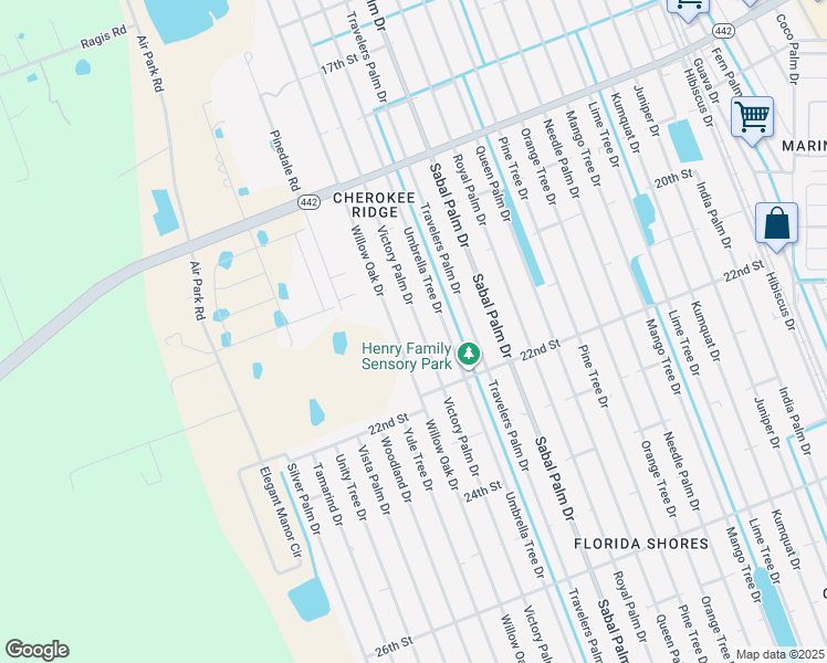 map of restaurants, bars, coffee shops, grocery stores, and more near 2026 Victory Palm Drive in Edgewater