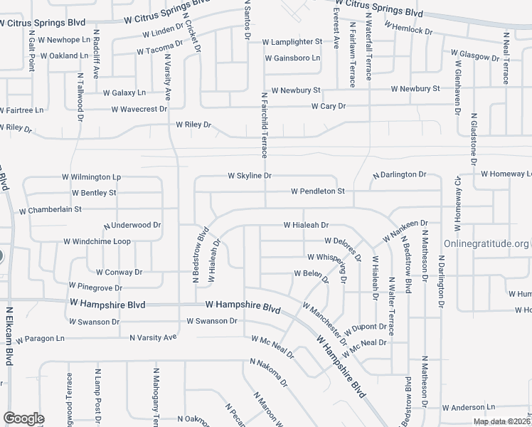 map of restaurants, bars, coffee shops, grocery stores, and more near 6638 North Bedstrow Boulevard in Citrus Springs