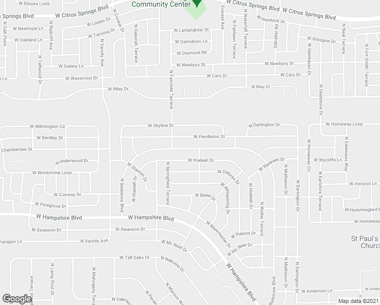 map of restaurants, bars, coffee shops, grocery stores, and more near 6626 North Bedstrow Boulevard in Citrus Springs