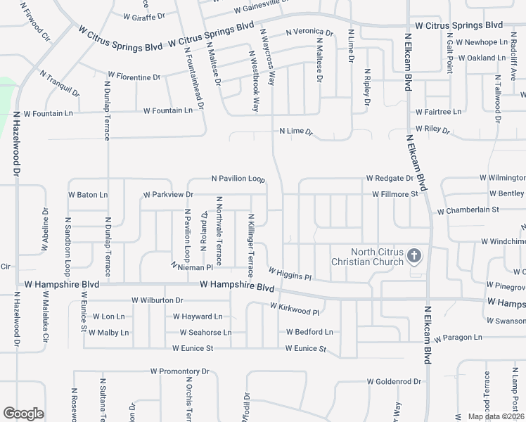map of restaurants, bars, coffee shops, grocery stores, and more near 6865 North Pavilion Loop in Citrus Springs