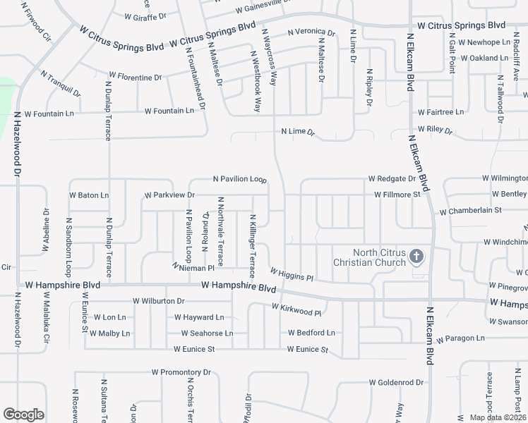 map of restaurants, bars, coffee shops, grocery stores, and more near 6865 North Pavilion Loop in Citrus Springs