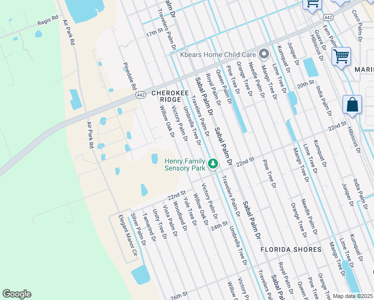 map of restaurants, bars, coffee shops, grocery stores, and more near 2026 Victory Palm Drive in Edgewater