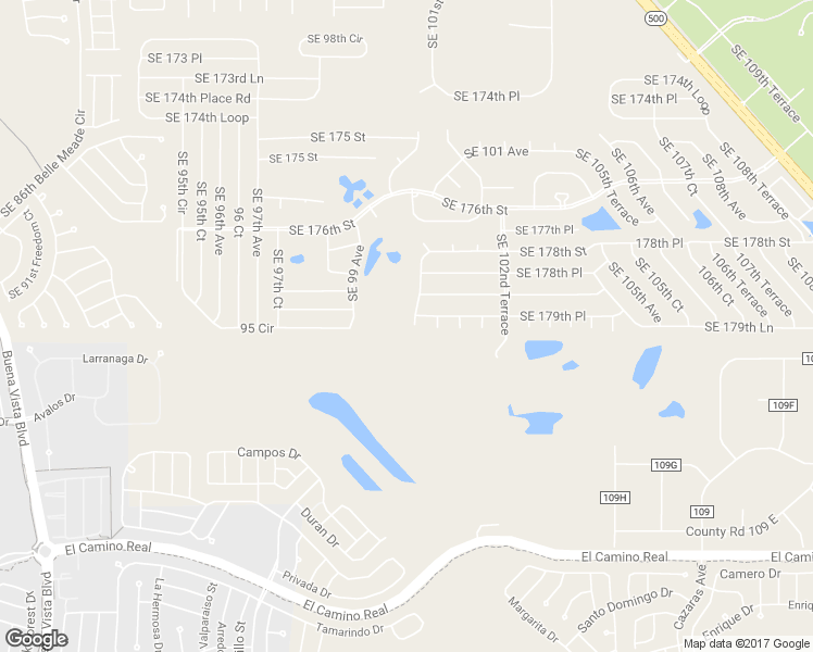 map of restaurants, bars, coffee shops, grocery stores, and more near 17980 Southeast 100th Terrace in Summerfield
