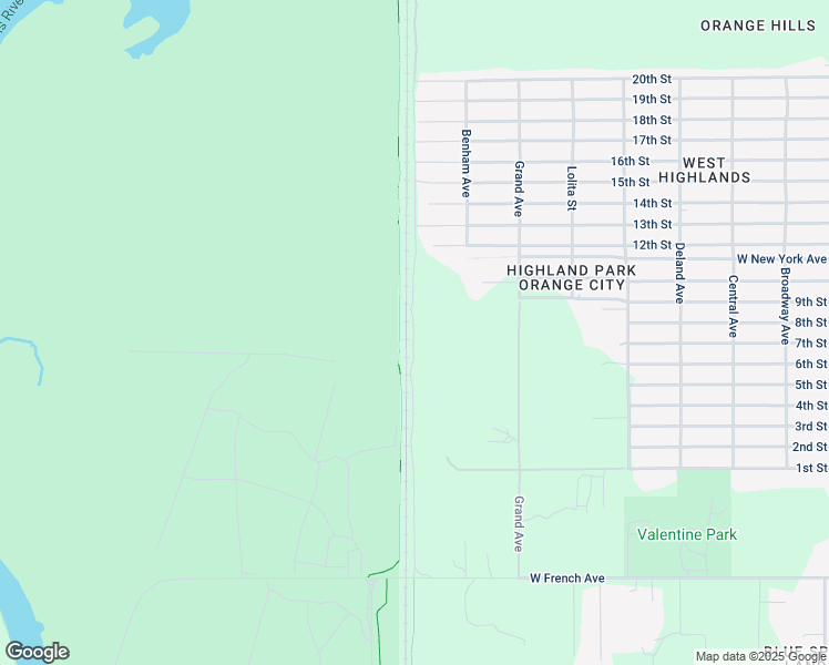 map of restaurants, bars, coffee shops, grocery stores, and more near Werley Trail in Orange City