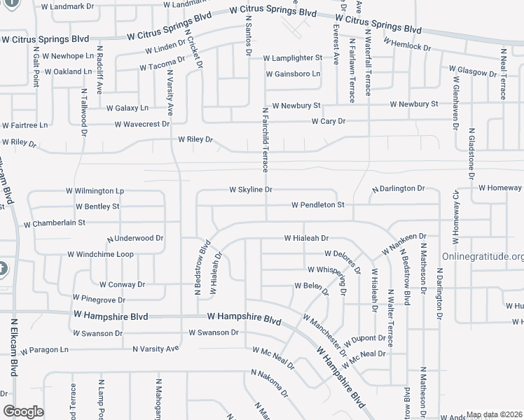 map of restaurants, bars, coffee shops, grocery stores, and more near 6638 North Bedstrow Boulevard in Citrus Springs
