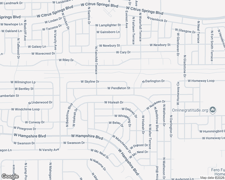 map of restaurants, bars, coffee shops, grocery stores, and more near 6626 North Bedstrow Boulevard in Citrus Springs