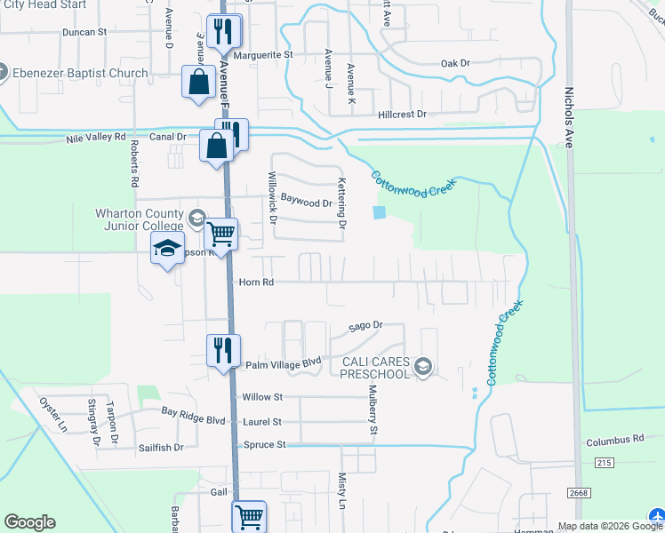 map of restaurants, bars, coffee shops, grocery stores, and more near 2024 Stonesthrow Drive in Bay City