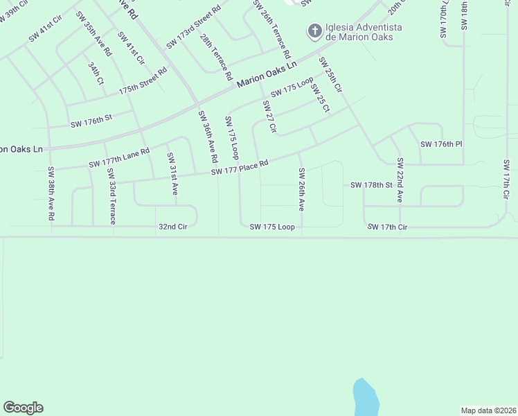 map of restaurants, bars, coffee shops, grocery stores, and more near 2700 Southwest 178th Street in Ocala