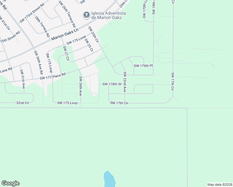 map of restaurants, bars, coffee shops, grocery stores, and more near 2250 Southwest 178th Street in Ocala