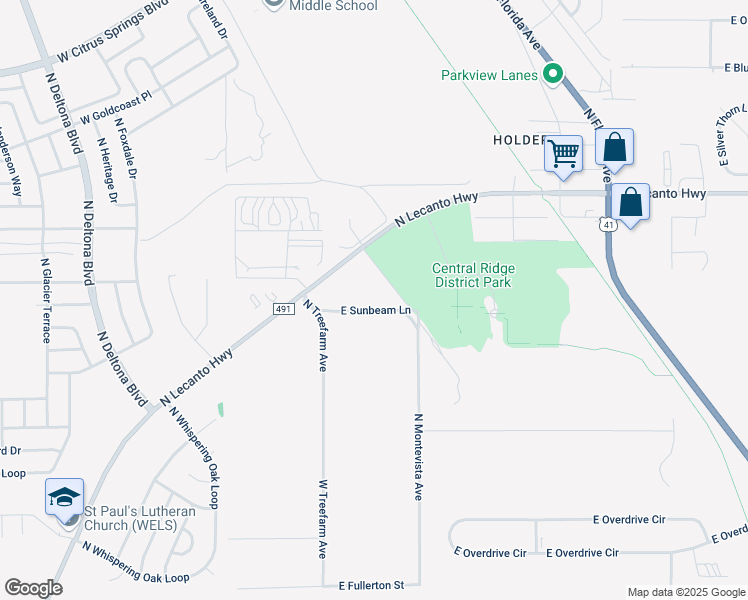 map of restaurants, bars, coffee shops, grocery stores, and more near 433 East Sunbeam Lane in Beverly Hills