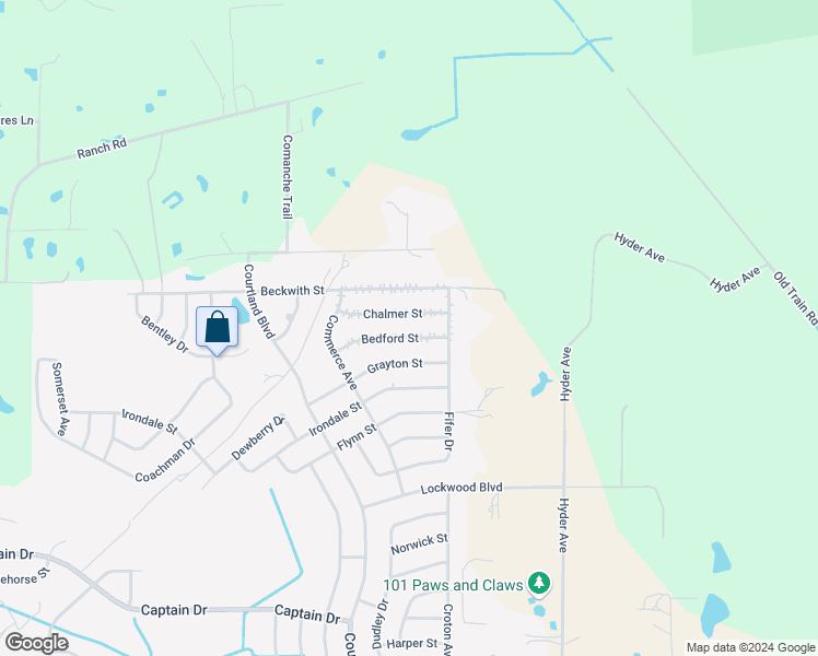 map of restaurants, bars, coffee shops, grocery stores, and more near 2920 Bedford Street in Deltona