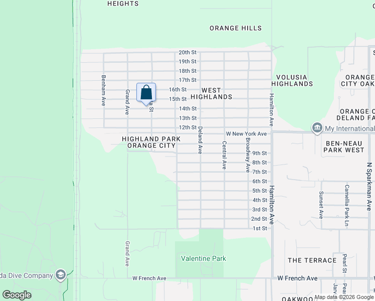 map of restaurants, bars, coffee shops, grocery stores, and more near 1435 9th Street in Orange City