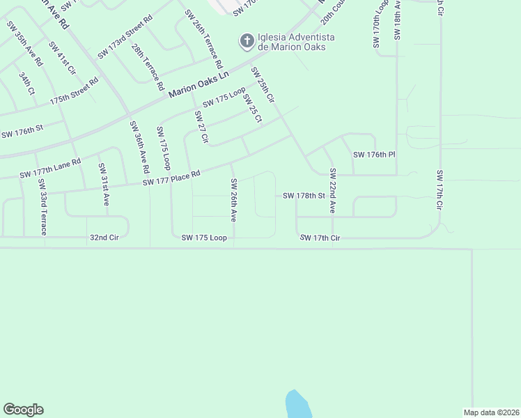 map of restaurants, bars, coffee shops, grocery stores, and more near 17901 Southwest 25th Avenue Road in Ocala