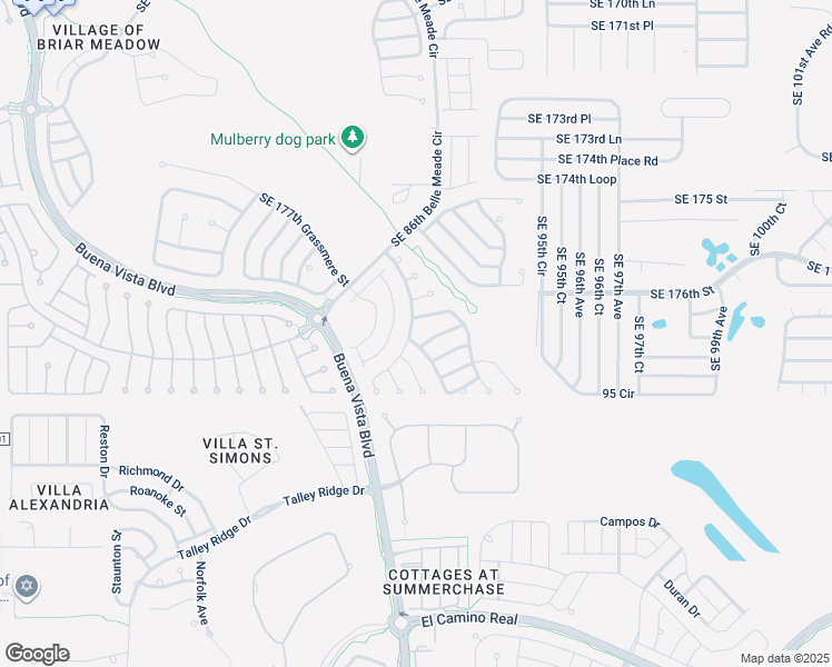 map of restaurants, bars, coffee shops, grocery stores, and more near 17845 Southeast 91st Poplar Terrace in The Villages
