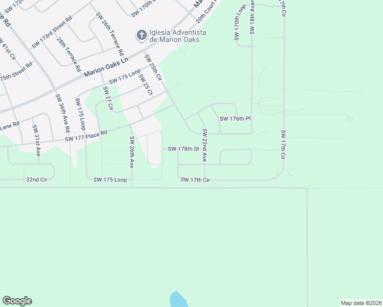 map of restaurants, bars, coffee shops, grocery stores, and more near 2250 Southwest 178th Street in Ocala