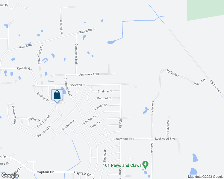 map of restaurants, bars, coffee shops, grocery stores, and more near 2936 Chalmer Street in Deltona
