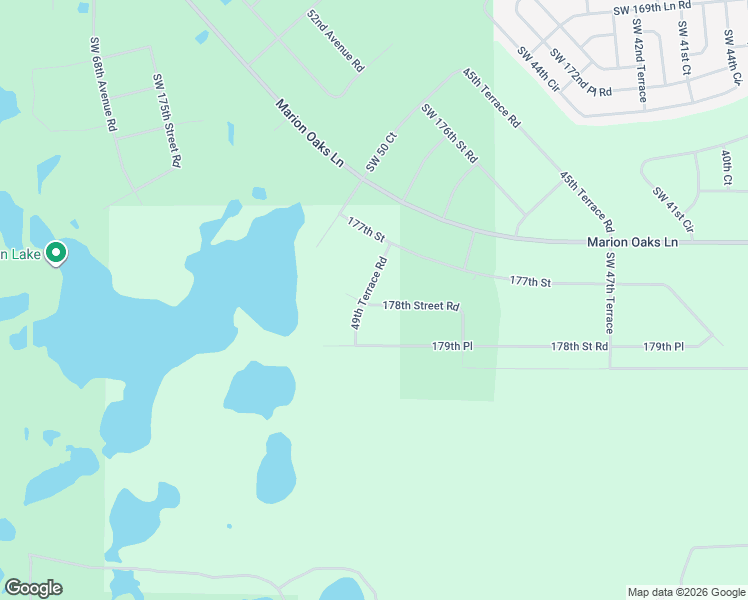 map of restaurants, bars, coffee shops, grocery stores, and more near 178th Street Road in Ocala