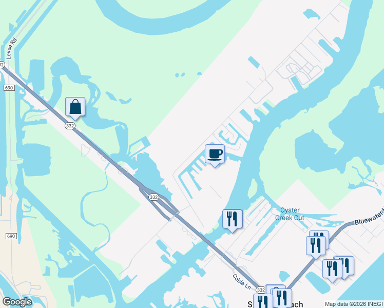 map of restaurants, bars, coffee shops, grocery stores, and more near 48 Marlin Avenue in Freeport