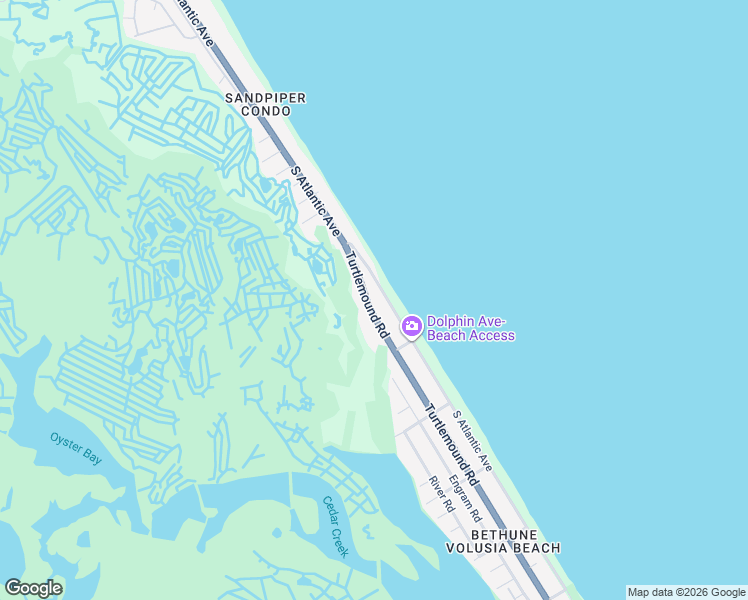 map of restaurants, bars, coffee shops, grocery stores, and more near 6109 Turtlemound Road in New Smyrna Beach