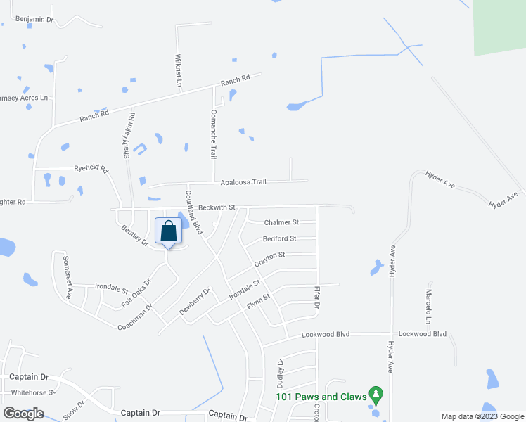 map of restaurants, bars, coffee shops, grocery stores, and more near 2841 Beckwith Street in Deltona