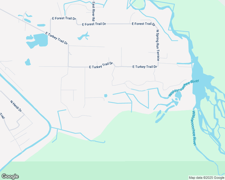 map of restaurants, bars, coffee shops, grocery stores, and more near 6598 East Channel Drive in Hernando