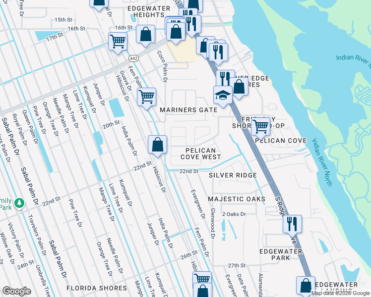 map of restaurants, bars, coffee shops, grocery stores, and more near 412 Falcon Avenue in Edgewater