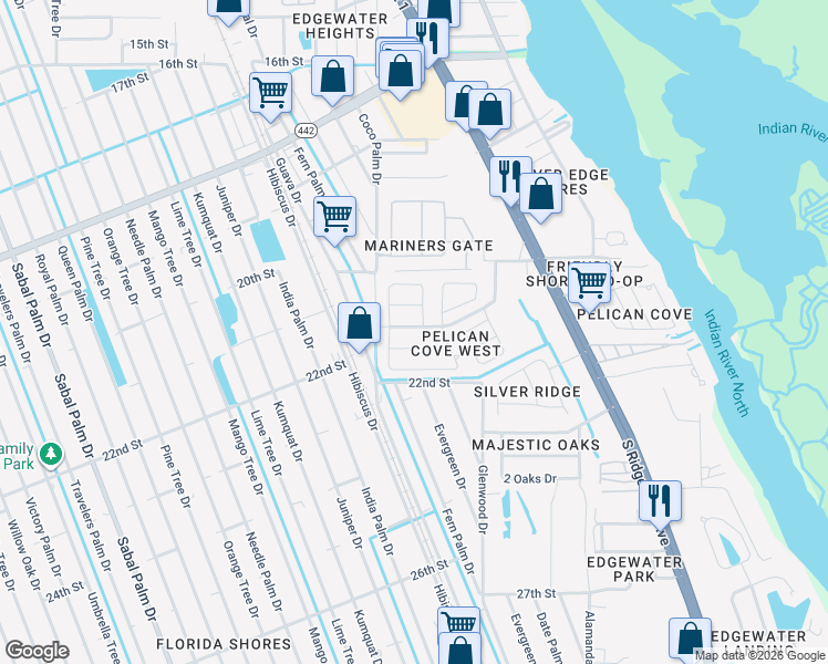 map of restaurants, bars, coffee shops, grocery stores, and more near 412 Falcon Avenue in Edgewater