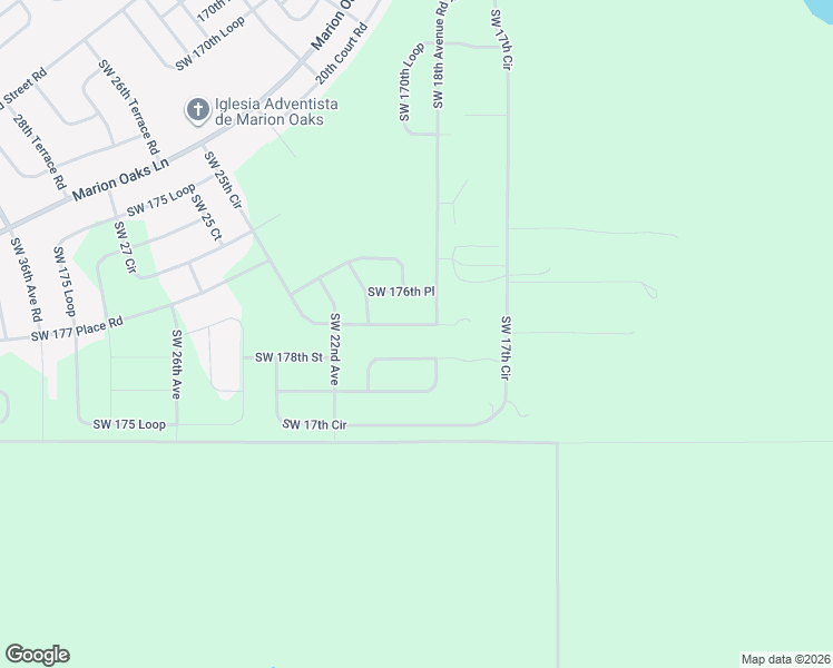map of restaurants, bars, coffee shops, grocery stores, and more near 17256 Southwest 17th Circle in Ocala