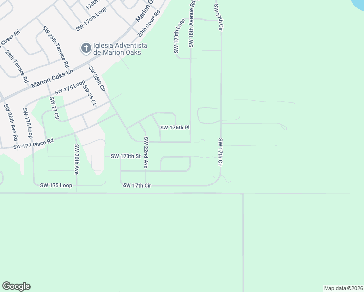 map of restaurants, bars, coffee shops, grocery stores, and more near 17256 Southwest 17th Circle in Ocala