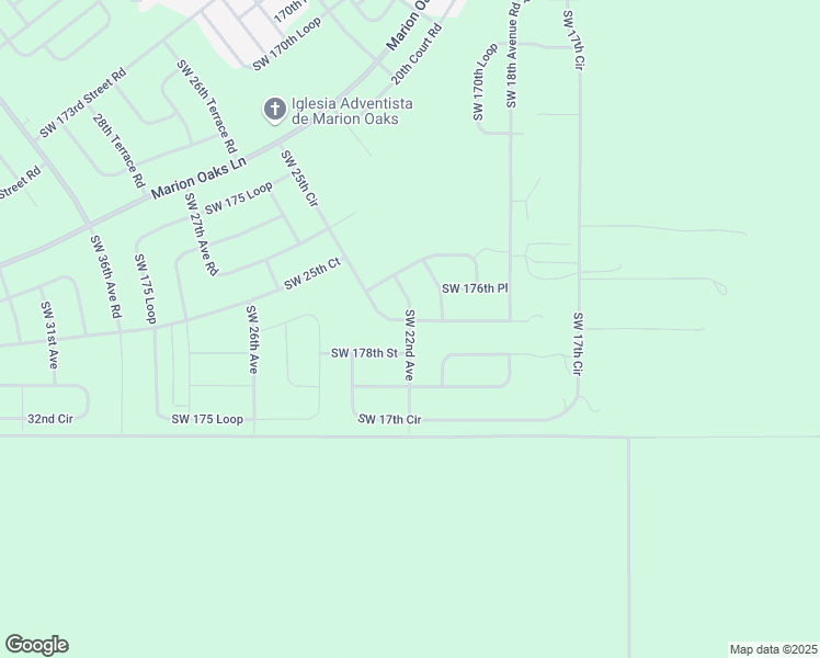 map of restaurants, bars, coffee shops, grocery stores, and more near 34479 Southwest 22nd Avenue in Ocala