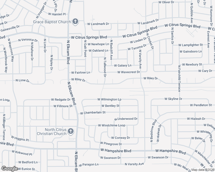 map of restaurants, bars, coffee shops, grocery stores, and more near 2316 West Riley Drive in Citrus Springs