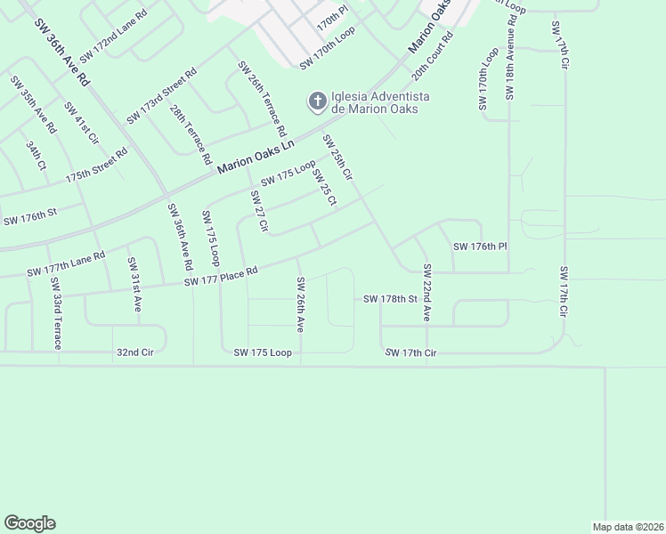 map of restaurants, bars, coffee shops, grocery stores, and more near 2740 Southwest 175 Loop in Ocala