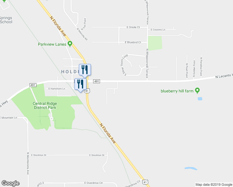 map of restaurants, bars, coffee shops, grocery stores, and more near 6903 North Marmoor Point in Hernando