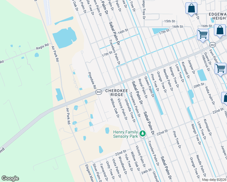 map of restaurants, bars, coffee shops, grocery stores, and more near 1851 Victory Palm Drive in Edgewater