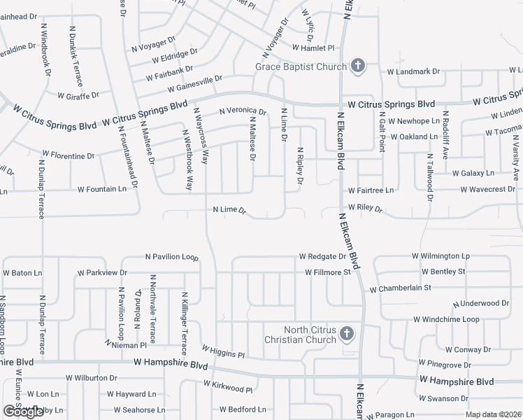 map of restaurants, bars, coffee shops, grocery stores, and more near 6999 North Dade Point in Citrus Springs