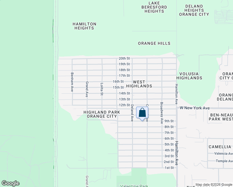 map of restaurants, bars, coffee shops, grocery stores, and more near 1500 14th Street in Orange City