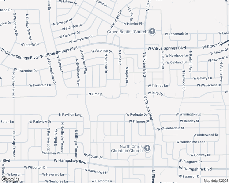 map of restaurants, bars, coffee shops, grocery stores, and more near 6999 North Dade Point in Citrus Springs