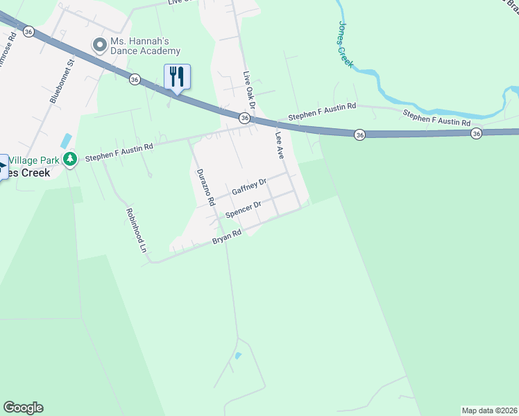map of restaurants, bars, coffee shops, grocery stores, and more near 6519 Spencer Drive in Freeport