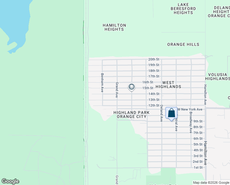 map of restaurants, bars, coffee shops, grocery stores, and more near 1730 14th Street in Orange City