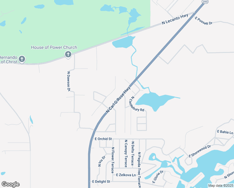 map of restaurants, bars, coffee shops, grocery stores, and more near 7053 North Palmer Way in Hernando