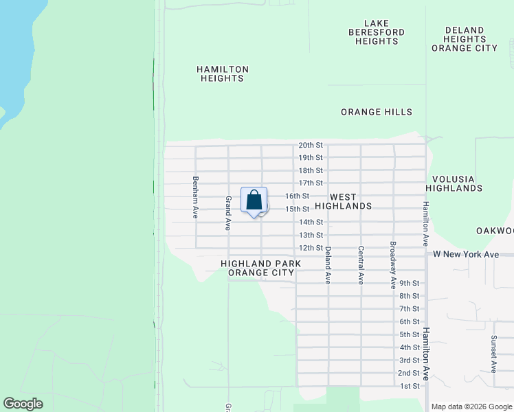 map of restaurants, bars, coffee shops, grocery stores, and more near 1581 16th Street in Orange City