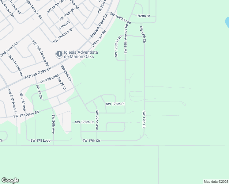 map of restaurants, bars, coffee shops, grocery stores, and more near 176th Lane Road in Ocala