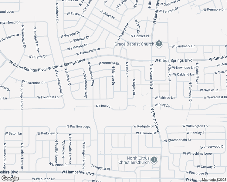 map of restaurants, bars, coffee shops, grocery stores, and more near 7037 North Maltese Drive in Citrus Springs