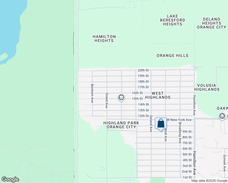 map of restaurants, bars, coffee shops, grocery stores, and more near 1635 16th Street in Orange City