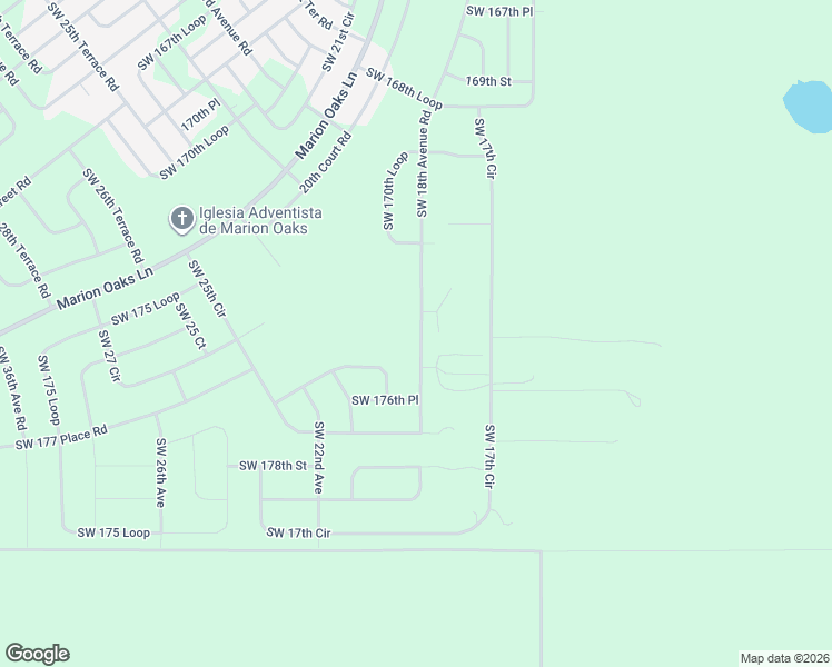 map of restaurants, bars, coffee shops, grocery stores, and more near 17433 Southwest 18th Avenue Road in Ocala